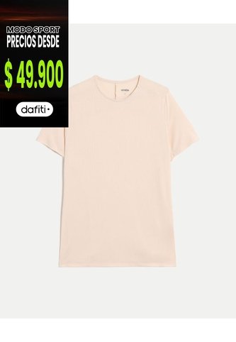 Camiseta Manga Corta Básica Training Ashton  Para Hombre Crema Atmos Atmos