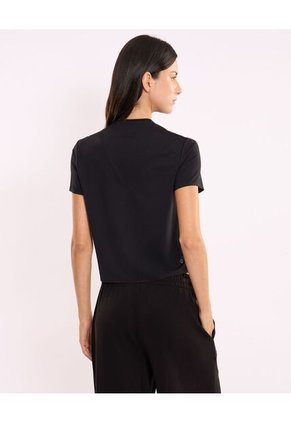 Camiseta Para Mujer Manga Corta Cuello Redondo Color Negro Marca Atmos #31090309