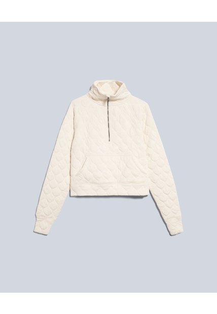 Chaqueta Acolchada Cuello Alto  Para Mujer Marfil Atmos