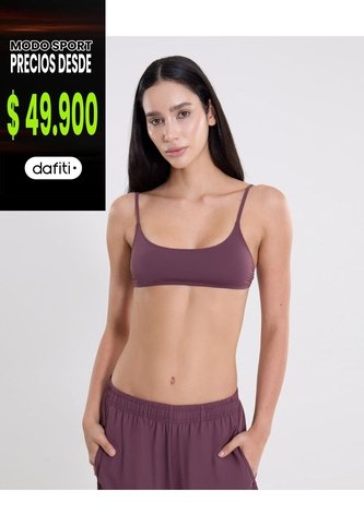 Top  Para Mujer  Color Vino Marca Atmos #31220194 Atmos