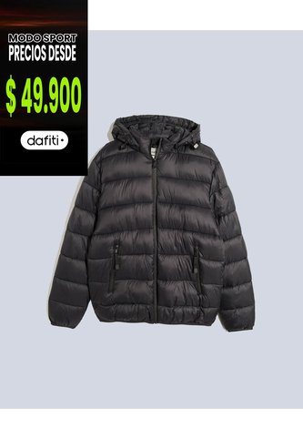 Chaqueta Acolchada  Para Hombre Negro Atmos Atmos