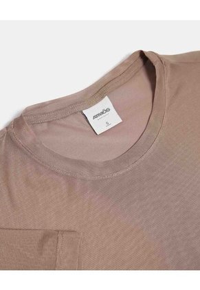 Camiseta Para Mujer Manga Corta Cuello Redondo Color Café Marca Atmos #31090328