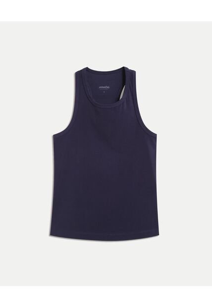 Camiseta Para Mujer Manga Sisa Tank Top Color Azul Marca Atmos #31090314