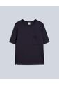 Camiseta Relaxed Fit Manga Corta Con Bolsillo  Para Hombre Azul Atmos de Atmos
