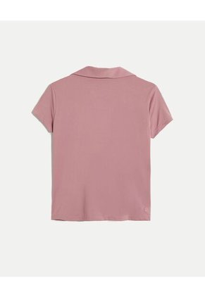 Polo Para Mujer Manga Corta Color Lila Marca Atmos #31110011