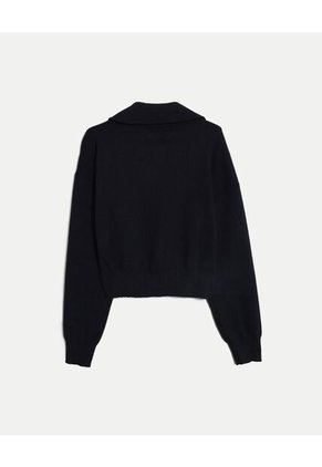 Saco  Para Mujer Abierto Color Negro Marca Atmos #31330006