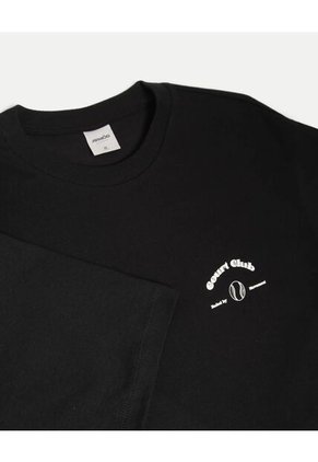 Camiseta Manga Corta Relaxed Fit  Para Hombre Negro Atmos