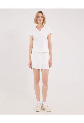 Falda Para Mujer Medio Color Marfil Marca Atmos #31140021