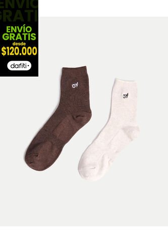 Medias X2 Para Mujer Caña Media Color Surtido Marca Atmos #31980051 Atmos