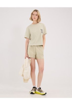 Camiseta Para Mujer Manga Corta Cuello Redondo Color Verde Marca Atmos #31090216