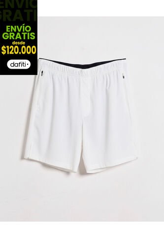 Bermuda  Para Hombre Deportiva Largo Color Blanco Marca Atmos #32100156 Atmos