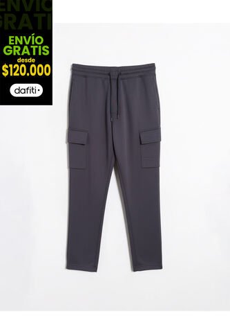 Pantalón  Para Hombre Jogger Color Gris Marca Atmos #32070086 Atmos