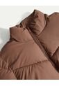 Chaqueta Acolchada Cuello Alto  Para Mujer Café Atmos de Atmos