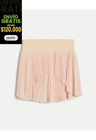 Falda  Para Mujer Corto Color Beige Marca Atmos #31140042 Atmos