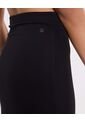Falda Midi Cruzada En Plush  Para Mujer Negro Atmos de Atmos