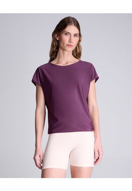 Camiseta Para Mujer Manga Corta Color Morado Marca Atmos #31090124