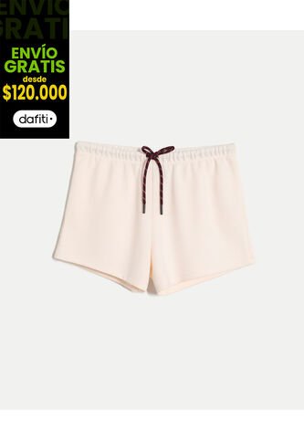 Short  Para Mujer Multiusos Punto Color Crema Marca Atmos #31190116 Atmos