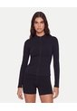 Buzo Full Zipper Ajustado  Para Mujer Negro Atmos de Atmos