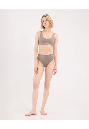 Top Para Mujer Cuello Redondo Color Café Marca Atmos #31220142