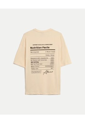 Camiseta Para Hombre Manga Corta Cuello Redondo Color Crema Marca Atmos #32090306