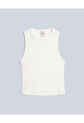 Crop Top Para Mujer  Color Marfil Marca Atmos #31090207