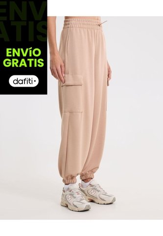 Jogger Cargo Plush Para Mujer  Deportiva  Color Beige Marca Atmos Atmos