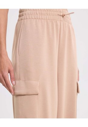Jogger Cargo Plush Para Mujer  Deportiva  Color Beige Marca Atmos