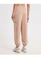 Jogger Cargo Plush Para Mujer  Deportiva  Color Beige Marca Atmos de Atmos