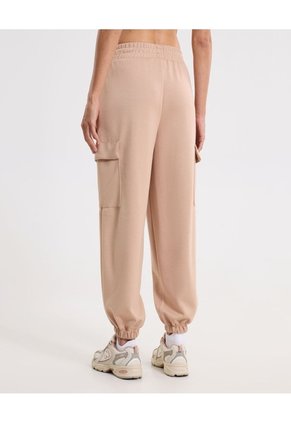 Jogger Cargo Plush Para Mujer  Deportiva  Color Beige Marca Atmos