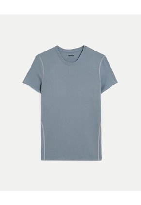 Camiseta Para Mujer Manga Corta Cuello Redondo Color Gris Marca Atmos #31090241
