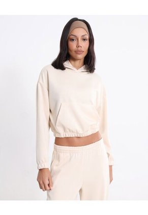 Buzo  Para Mujer Hoodie Color Crema Marca Atmos #31060087