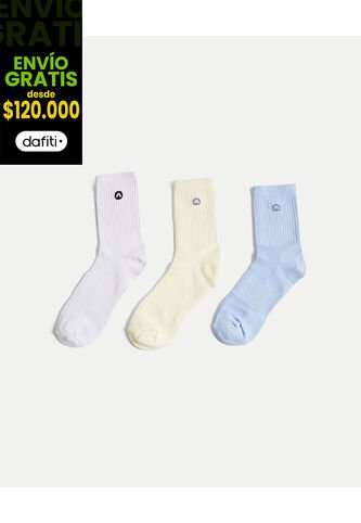 Medias Para Mujer Caña Media Color Crema Marca Atmos #31980048 Atmos