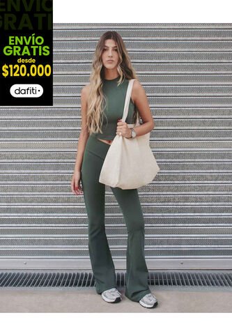 Leggins Para Mujer Largo Color Verde Marca Atmos #31230119 Atmos