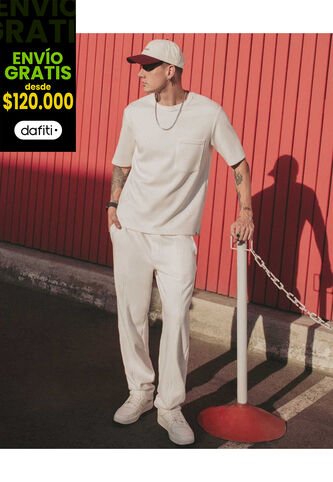 Pantalón Para Hombre Moda Color Blanco Marca Atmos #32070102 Atmos