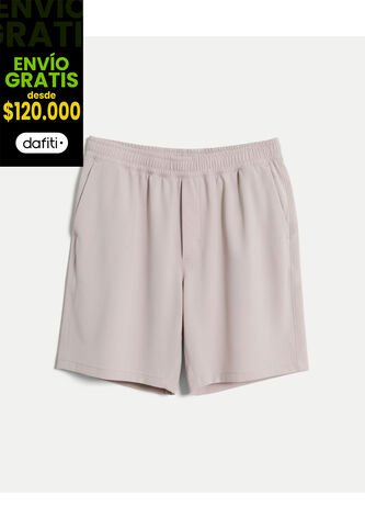 Bermuda Para Hombre Deportiva Largo Color Beige Marca Atmos #32100152 Atmos