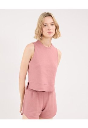 Camiseta Para Mujer Manga Sisa Cuello Redondo Color Rosa Marca Atmos #31090251