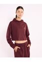 Buzo  Para Mujer Hoodie Color Vino Marca Atmos #31060097 de Atmos