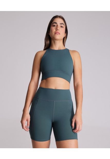 Top Para Mujer Top Color Verde Oscuro Marca Atmos #31220064