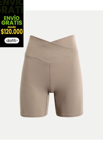 Short Para Mujer Multiusos Punto Color Mocca Marca Atmos #31190113 Atmos