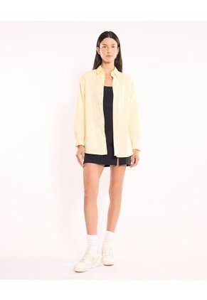 Camisa  Para Mujer Manga Larga Color Amarillo Marca Atmos #31010010