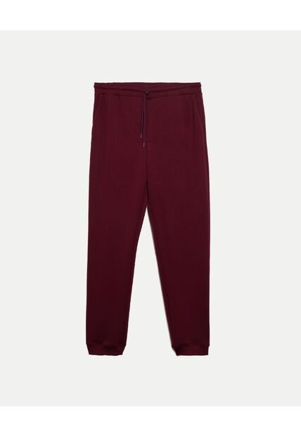 Jogger Básico Comfort Plush  Para Hombre Vino Atmos
