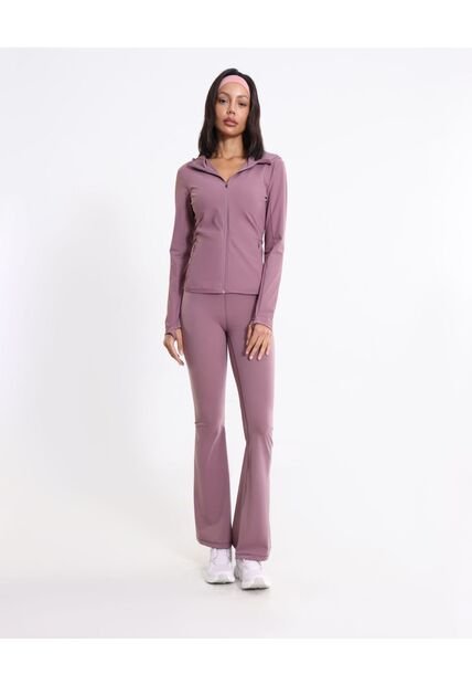 Chaqueta Deportiva Hoodie Básica  Para Mujer Morado Atmos