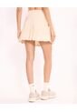 Falda Tableada Silueta Fluida  Para Mujer Beige Atmos de Atmos