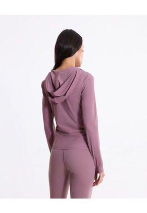 Chaqueta Deportiva Hoodie Básica  Para Mujer Morado Atmos