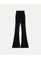 Pantalón Flare Tejido Tiro Alto  Para Mujer Negro Atmos de Atmos