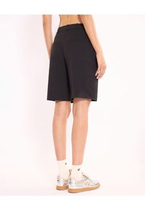 Short Sartorial Corte Limpio  Para Mujer Negro Atmos