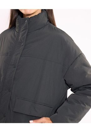 Chaqueta Acolchada Cuello Alto Funcional Para Mujer Negro Atmos