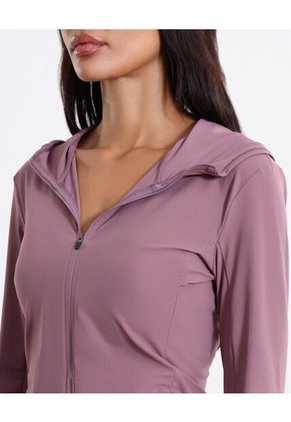 Chaqueta Deportiva Hoodie Básica  Para Mujer Morado Atmos