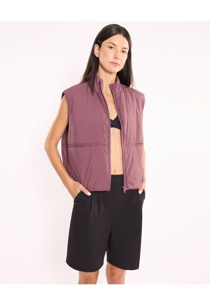 Chaleco Puffer  Para Mujer Morado Atmos