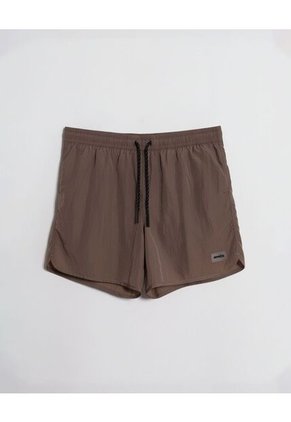 Pantaloneta De Baño Con Cordón Para Hombre Café Atmos